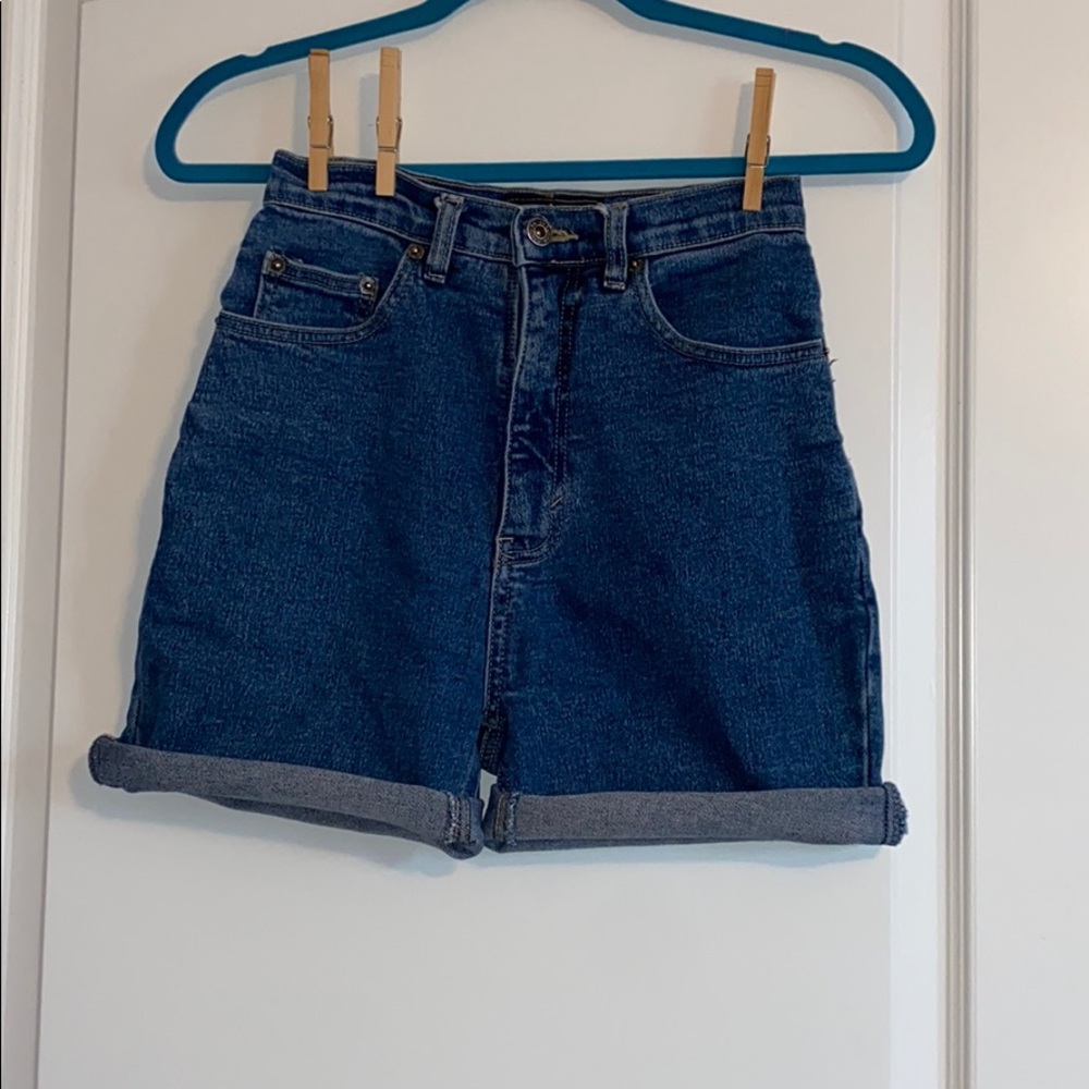High waisted jean shorts